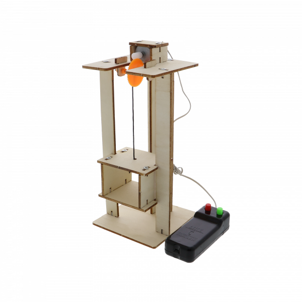 Wooden elevator kit with electric motor - DIY