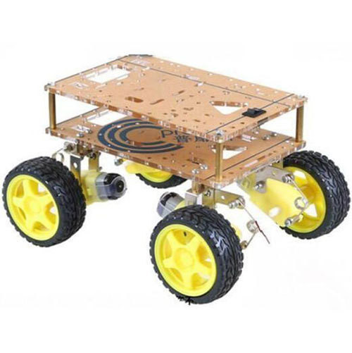 Chassis für Arduino - gefedert mit zwei Achsen und vier Motoren