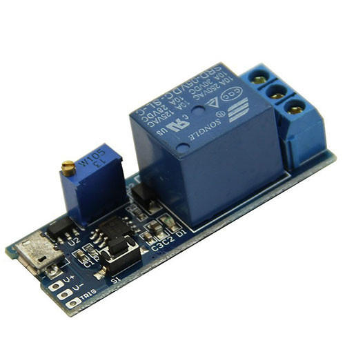 Time relay - relay with time delay and micro USB connector 5v - 30V