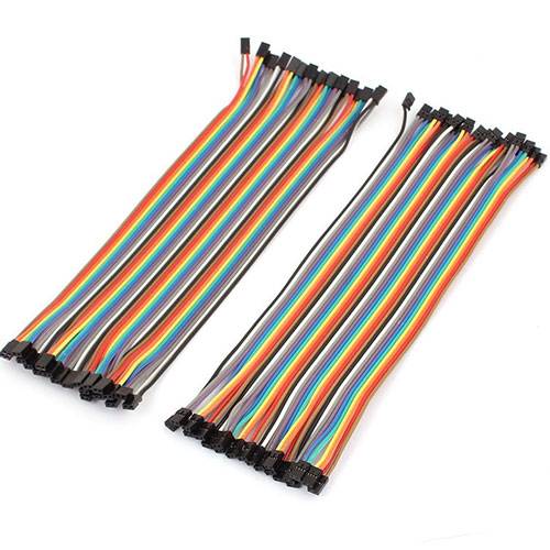 40 pieces breadboard cable female/female (20cm) 2-pole 2.54mm / 2mm