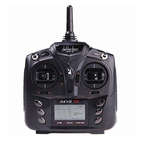 DEVO 7E 2.4 G 7-channel DSSS radio transmitter for RC helicopters