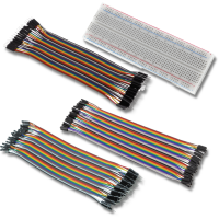 3* 830P Breadboard, 40 pcs. Câbles M/M, 40 pcs. Câbles M/F, 40 pcs. Câble F/F 3* 830P Breadboard, 40 pcs. Câbles M/M, 40 pcs. Câbles M/F, 40 pcs. Câble F/F