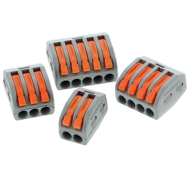 20 pcs. Bornes de connexion 222-412 avec levier - comme WAGO