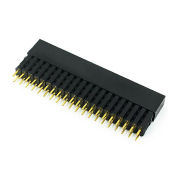 2*20 pin header - for Raspberry Pi GPIO, black
