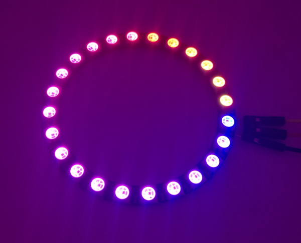 RGB LED Ring mit 24 Pixeln (WS2812, vergleichbar mit Neopixel)