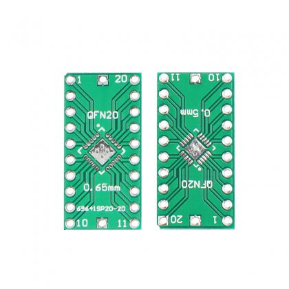 QFN20 zu DIP20 Adapter Board LFSP20 0,5 / 0,65mm