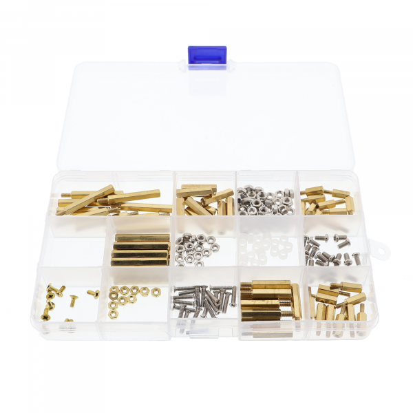 Spacer Assortment 210 Parts Kit - Spacer Screws Nuts Hex Brass