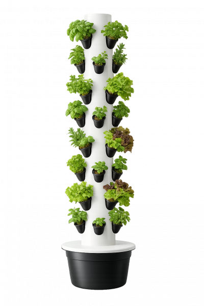 Tour hydroponique d'intérieur - Système de plantation aéroponique à 9 niveaux avec un total de 36 trous de plantation
