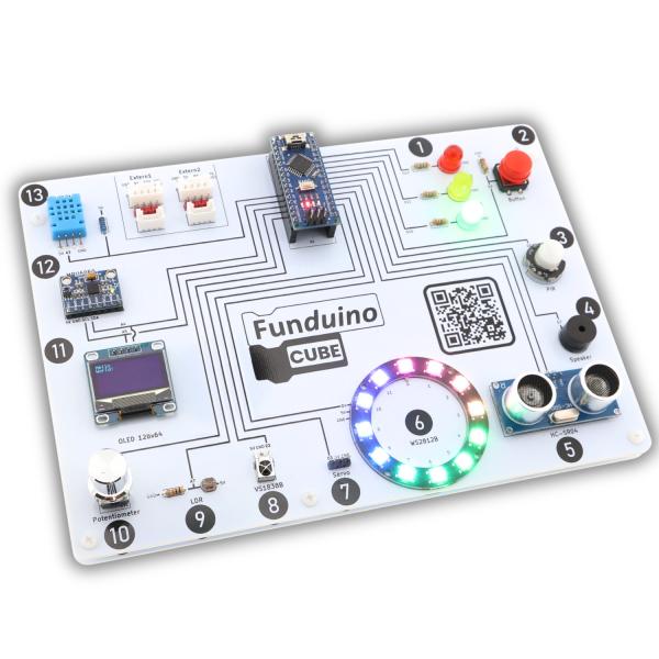 Funduino Cube - Arduino kompatibles Entwicklerboard