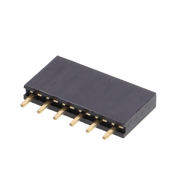 Socket connector 2.54mm, 1-row, 3mm pin length