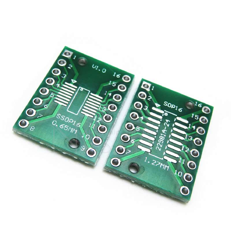 SOP16 / SSOP16 / TSSOP16 / SMD zu DIP 0,65/1,27mm Adapter Board günstig online kaufen SOP16 / SSOP16 / TSSOP16 / SMD zu DIP 0,65/1,27mm Adapter Board günstig online kaufen