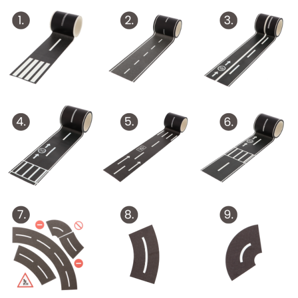 DIY bande adhésive pour chaussée 48mm, 5m / autocollants virages de la route