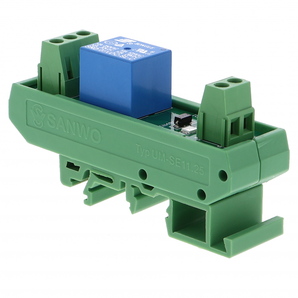 1 Channel Relay Module DIN Rail Mount 10A 5V 12V DC PNP NPN Compatible 1NO 1NC