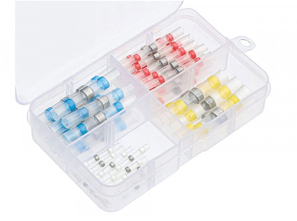 Soldering connector set - 50 pieces, 4 different sizes