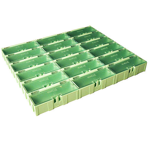 SMD sorting box - 75*30*21.5mm, green, expandable