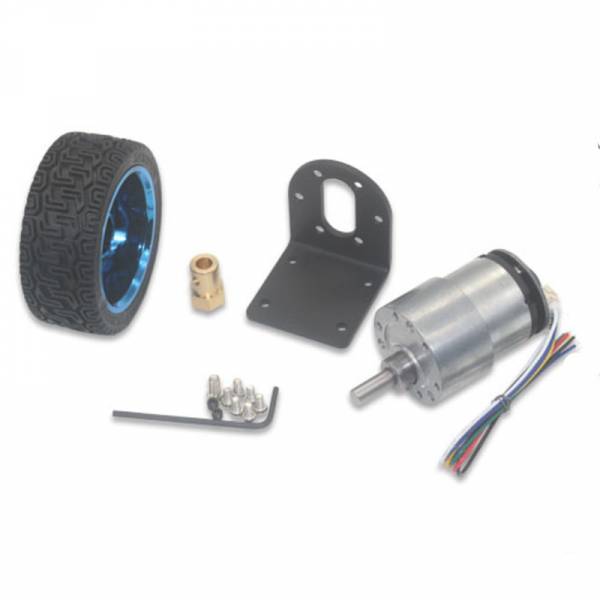 JGB37-520 Kit motoréducteur encodeur 12V 12RPM avec roue