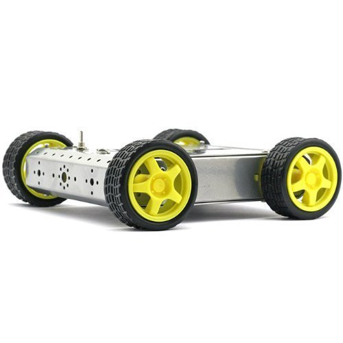 Chassis - Sturdy aluminum version with geared motors (4x4 all-wheel drive)