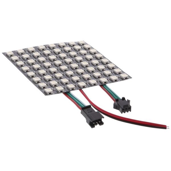 Flexible WS2812B RGB LED Matrix - with 8*8 pixels, 10mm pixel pitch buy ...