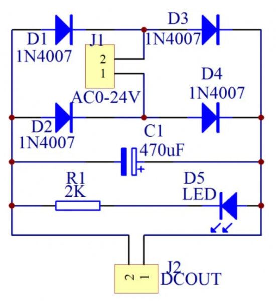 4x IN4007 Brückengleichrichter Kits – AC Zu DC Wandler, DIY Elektronik