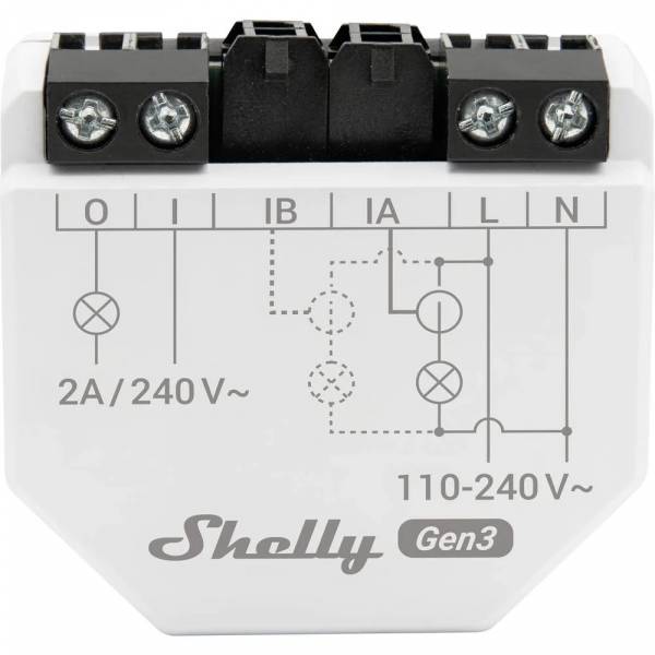 Shelly - Da incasso - "EM Gen3" - incl. 1x terminale 50A - Contatore di elettricità - Funzione di misura - WLAN