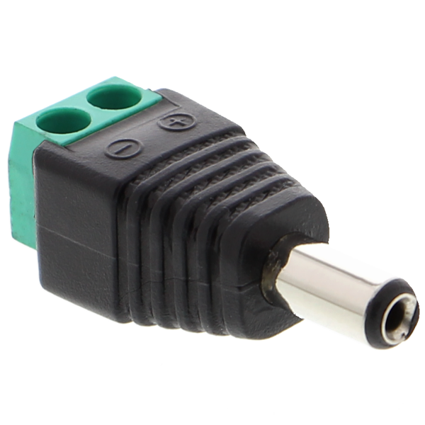 DC Plug Adapter with Screw Terminal - Male