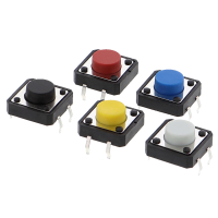 Taster mit farbigem Knopf - 12*12*6mm / 12*12*9mm Taster mit farbigem Knopf - 12*12*6mm / 12*12*9mm