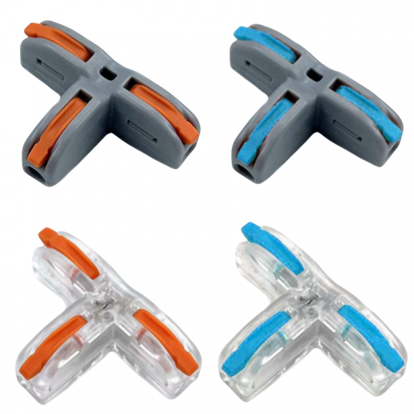 10 stuks. Aansluitklem T-type 32A/400V - diverse kleuren