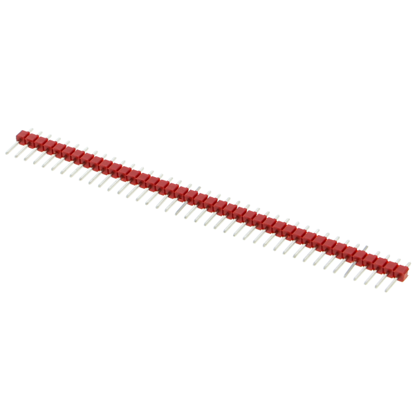 cabezal de 40 patillas - rojo / paso de 2,54 mm (estándar en la gama Arduino)