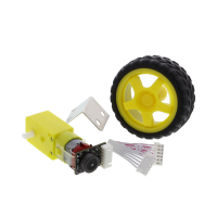 Elektromotor TT-Getriebemotor 3V - 6V mit Encoder und Rad, Einzelwelle Elektromotor TT-Getriebemotor 3V - 6V mit Encoder und Rad, Einzelwelle