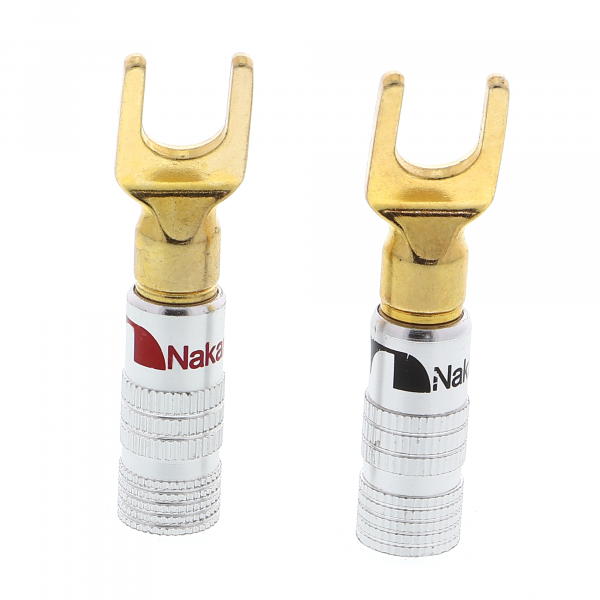 Cable lug set 24K gold-plated Nakamichi Y/U type , 4mm