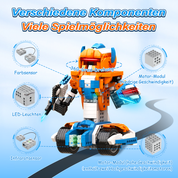 Apitor Robot X - Kit de robot d'apprentissage avancé 12 en 1