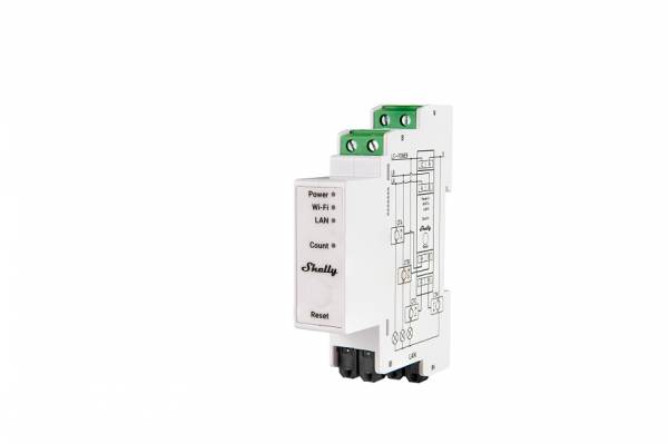 Shelly - Top-hoedrail - "Pro 3EM 120A" - Elektriciteitsmeter - incl. 3x 120A aansluitklemmen - meetfunctie - WLAN - L