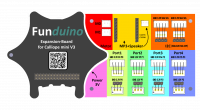 Aperçu: Carte d'extension Funduino pour Calliope Mini V3 Aperçu: Carte d'extension Funduino pour Calliope Mini V3