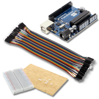 Funduino UNO R3, piastra di montaggio con breadboard e 40 pezzi. Cavo M/M Funduino UNO R3, piastra di montaggio con breadboard e 40 pezzi. Cavo M/M