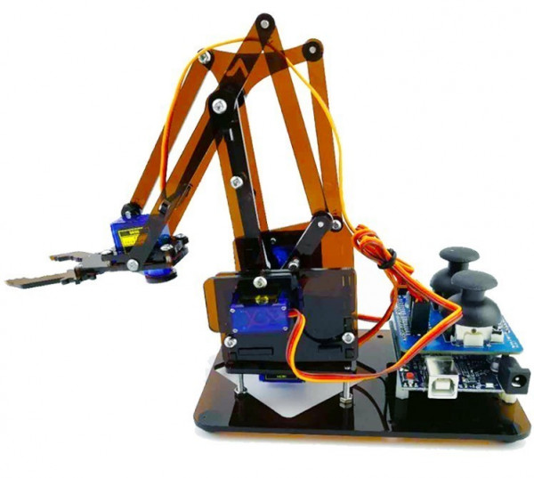 4DOF Mini robot arm kit with joysticks and servo drive