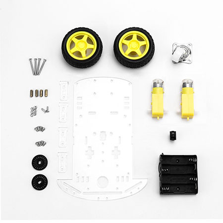 Chassis for Arduino (robot with one axis plus roller) buy cheap online ...