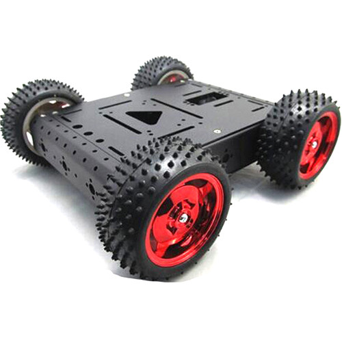 Chassis - Solid metal version with strong gear motors (4x4) - 15Kg load capacity