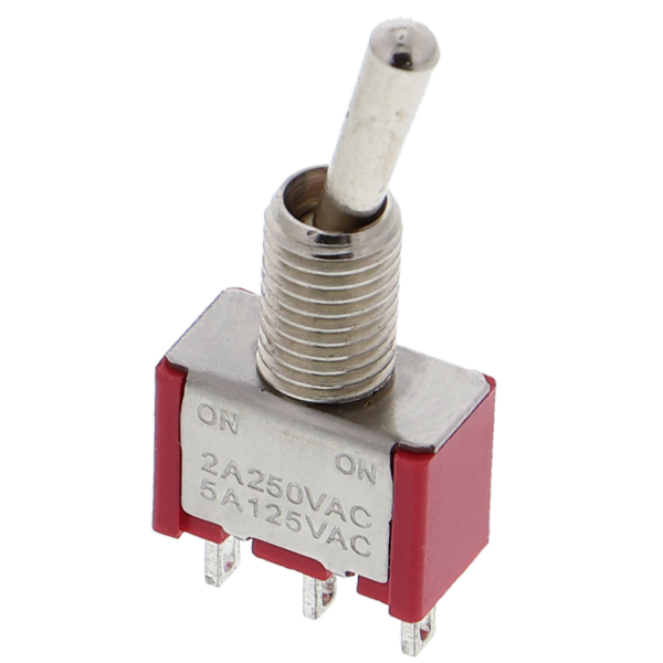 Toggle switch (red) Rockerswitch ON / ON Latching 125V 3A, 3-pins