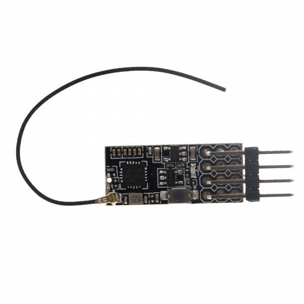 Receptor de radio FS2A - 4 canales, 2,4 GHz, salida PWM, compatible con Flysky