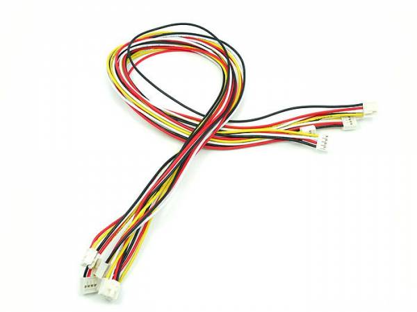 Grove - 5x Universal Grove Kabel 4Pin 50cm - Buckled (mit Clip)