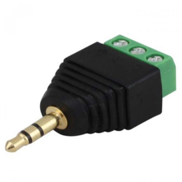 3.5mm jack plug to screw terminal - 3-pole