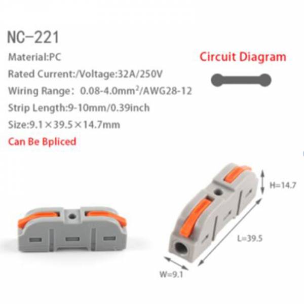 25 pcs. Connection terminal with lever - like WAGO