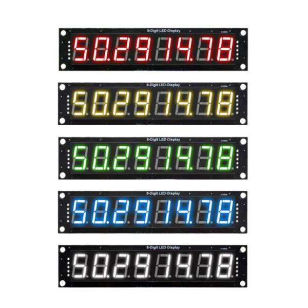 Afficheur à segments LED, 8 chiffres, 74HC595, 0,56" - 5 couleurs