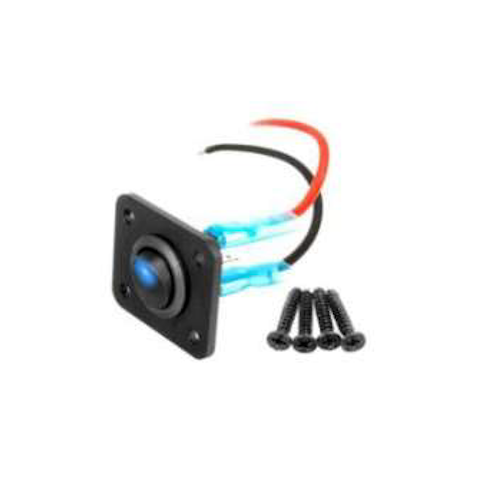 Tuimelschakelaar met blauwe LED, 12V - 1-4-weg