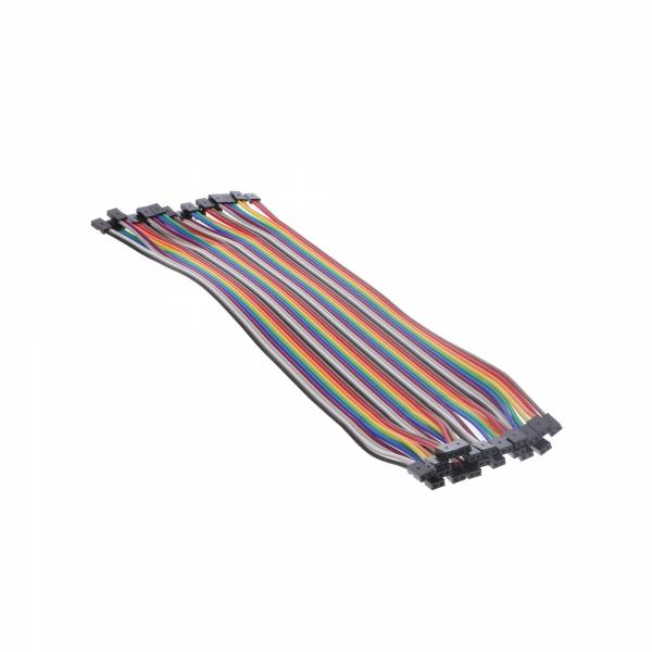 40 pieces breadboard cable female/female (20cm) 2-pin 2.54mm / 2mm