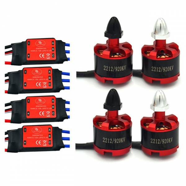 Drohnen Motorkit 4x 2212 920KV Brushless Motor (CW/CCW) + 4x SIMONK 30A ESC