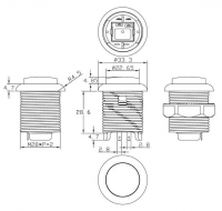 Voorbeeld: Arcade LED knop 28mm - diverse kleuren Voorbeeld: Arcade LED knop 28mm - diverse kleuren