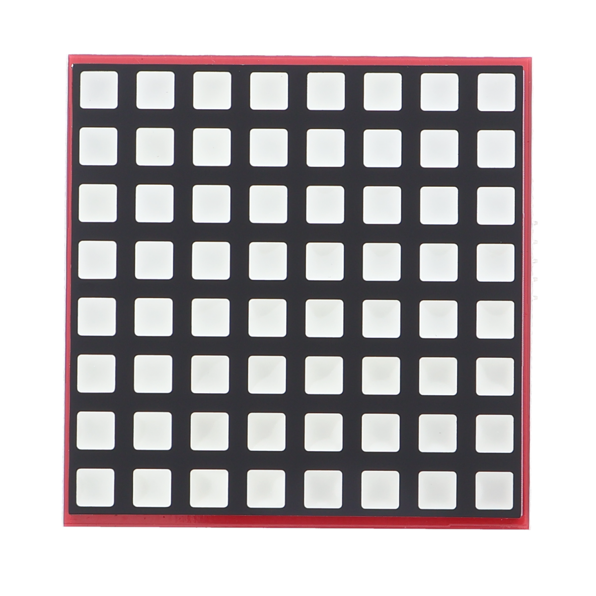 Module LED Matrix 8x8 Cathode Commune - Programmable Pour Arduino - Interface Série - Rouge - Dimensions 12,8 X 3,2 Cm