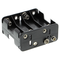 Compartiment à piles - 8x AA (12V), compact avec connexion clip Compartiment à piles - 8x AA (12V), compact avec connexion clip