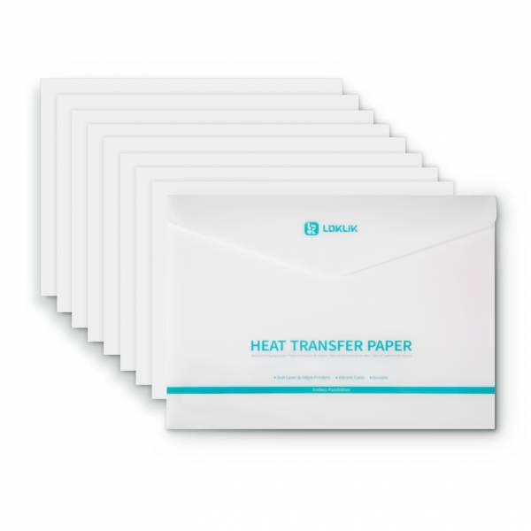 LOKLiK Thermotransferpapier - Hell - 8er-Pack